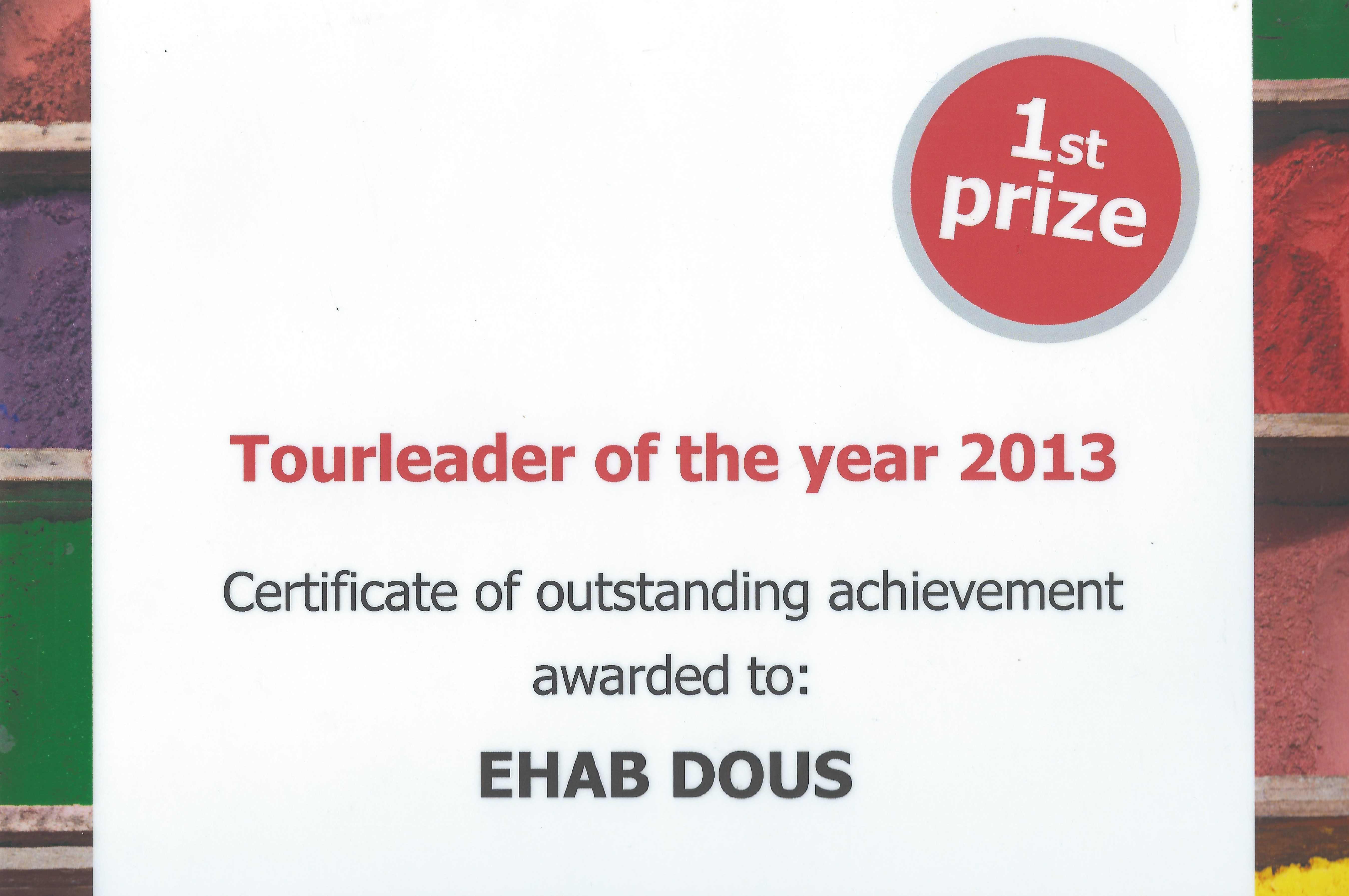 Reisleider van het jaar 2013